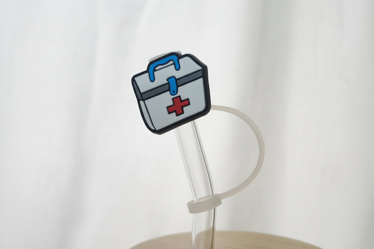 Nurse Supply Box Straw Topper | Nurse Tumbler Accessory | Medical Supply Straw Charm | Nursing Drinkware Accessory | Nurse Gift | Cute Cup Topper