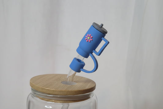 Mini Tumbler Straw Topper | Cute Flower Drink Charm | Stanley-Style Straw Accessory | Cute Cup Topper | Drinkware Gift