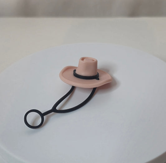 Cowboy Hat Straw Topper | Western Straw Charm | Cute Cowgirl Cup Accessory | Glass Tumbler Straw Topper | Drinkware Add-On