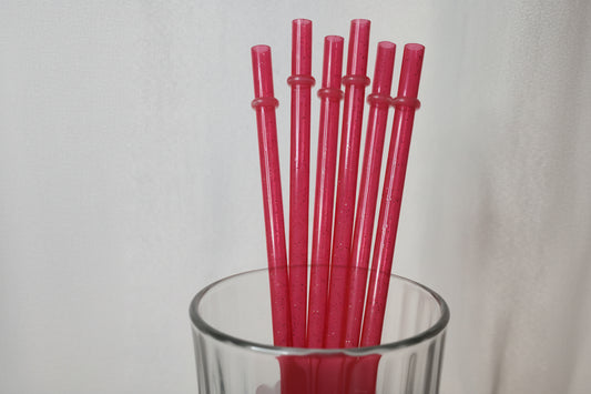 Sparkle Reusable Drinking Straw with Stopper | Glitter Tumbler Straw | Reusable Iced Coffee Straw | Long Drinkware Straw | Cup Add-On