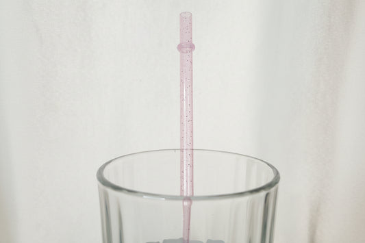 Sparkle Reusable Drinking Straw with Stopper | Glitter Tumbler Straw | Reusable Iced Coffee Straw | Long Drinkware Straw | Cup Add-On