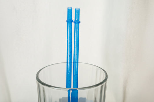 Sparkle Reusable Drinking Straw with Stopper | Glitter Tumbler Straw | Reusable Iced Coffee Straw | Long Drinkware Straw | Cup Add-On