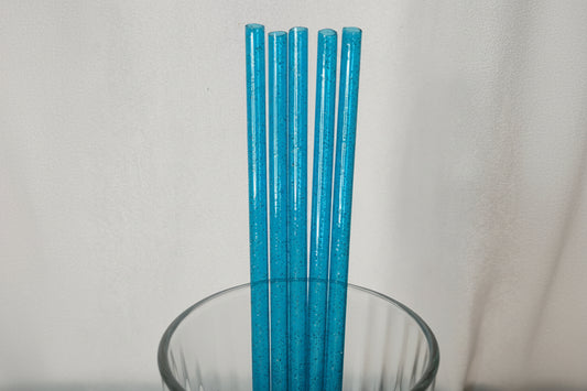 Sparkle Reusable Drinking Straw | Glitter Tumbler Straw | Reusable Iced Coffee Straw | Long Drinkware Straw | Cup Add-On