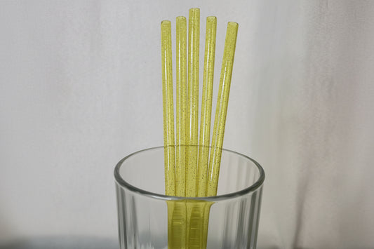 Sparkle Reusable Drinking Straw | Glitter Tumbler Straw | Reusable Iced Coffee Straw | Long Drinkware Straw | Cup Add-On