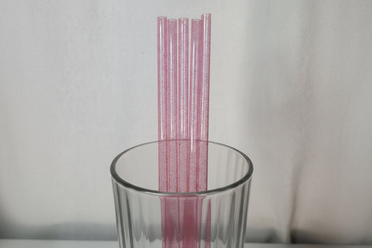 Sparkle Reusable Drinking Straw | Glitter Tumbler Straw | Reusable Iced Coffee Straw | Long Drinkware Straw | Cup Add-On