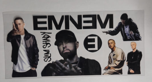 Slim Shady Inspired UV DTF Decal | Eminem Inspired Hip Hop Tumbler Decal | Y2K Rap Glass Cup Transfer | Throwback Music Drinkware | Ready to Ship