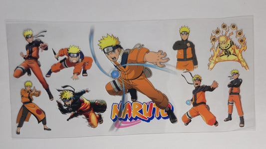 Naruto Inspired UV DTF Decal | Anime Tumbler Decal | Ninja Anime Glass Cup Transfer | Japanese Anime Drinkware | Ready to Ship