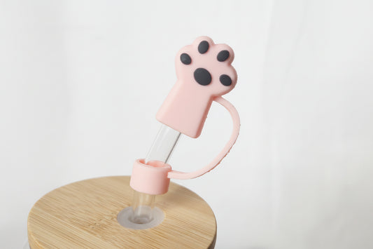 Paw Straw Topper | Cute Paw Print Tumbler Accessory | Pet Lover Straw Charm | Cat & Dog Lover Cup Accessory | Cute Drinkware Gift