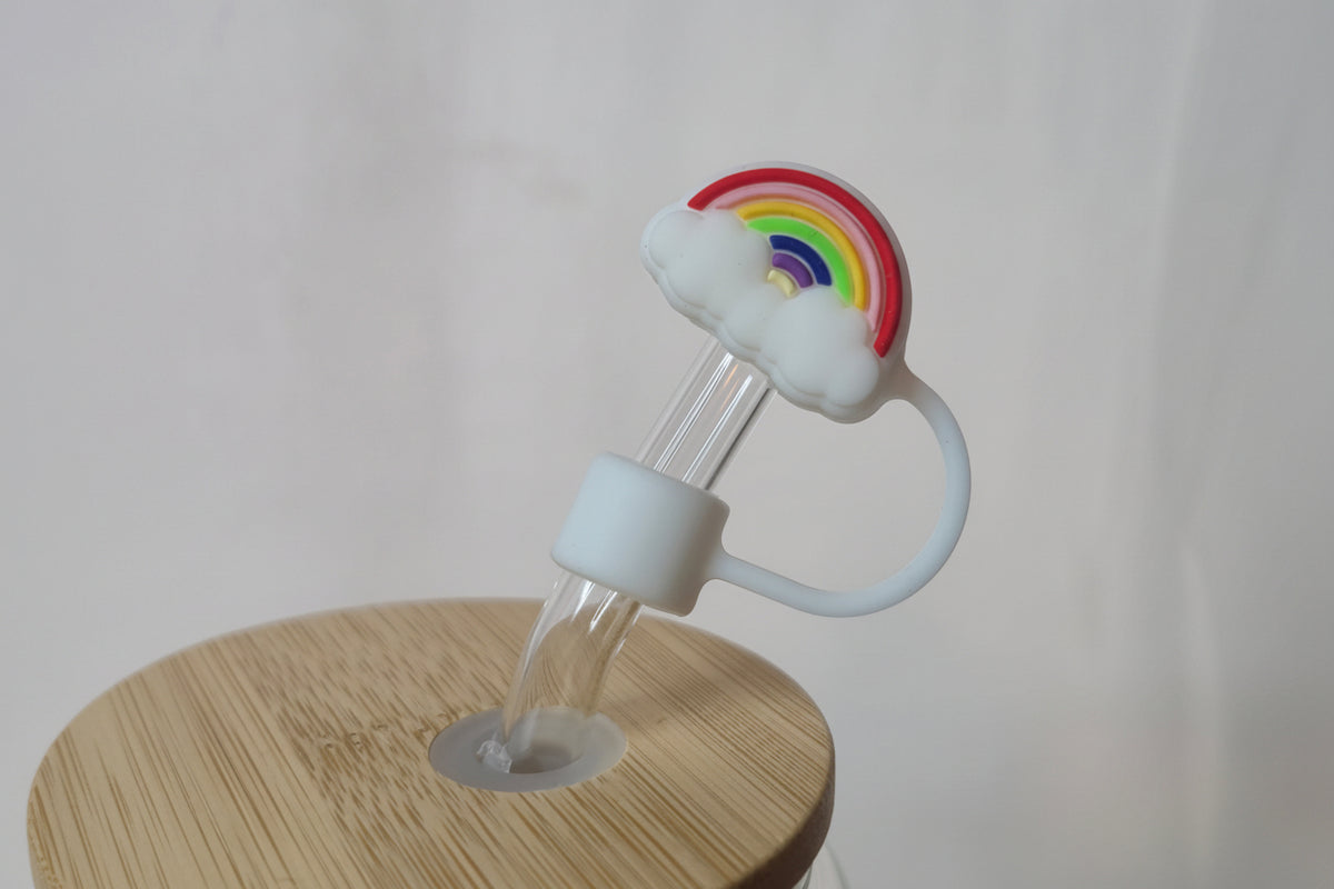 Rainbow Straw Topper | Cute Rainbow Tumbler Accessory | Colorful Straw Charm | Rainbow Drinkware Accessory | Cute Cup Topper | Drinkware Gift