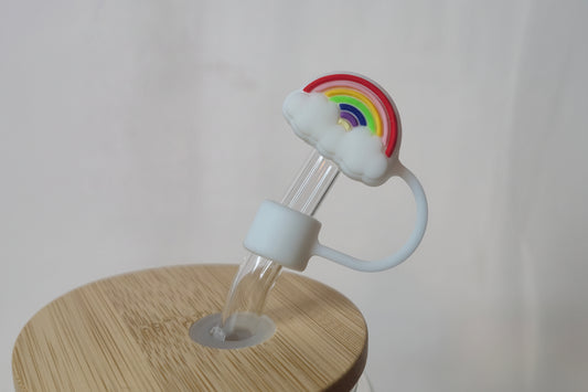 Rainbow Straw Topper | Cute Rainbow Tumbler Accessory | Colorful Straw Charm | Rainbow Drinkware Accessory | Cute Cup Topper | Drinkware Gift