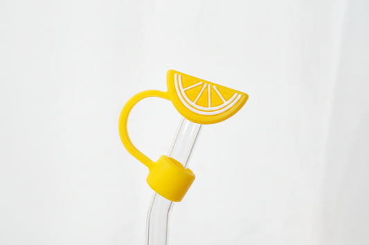 Lemon Straw Topper | Cute Lemon Slice Tumbler Accessory | Citrus Straw Charm | Summer Drinkware Accessory | Cute Cup Topper | Drinkware Gift