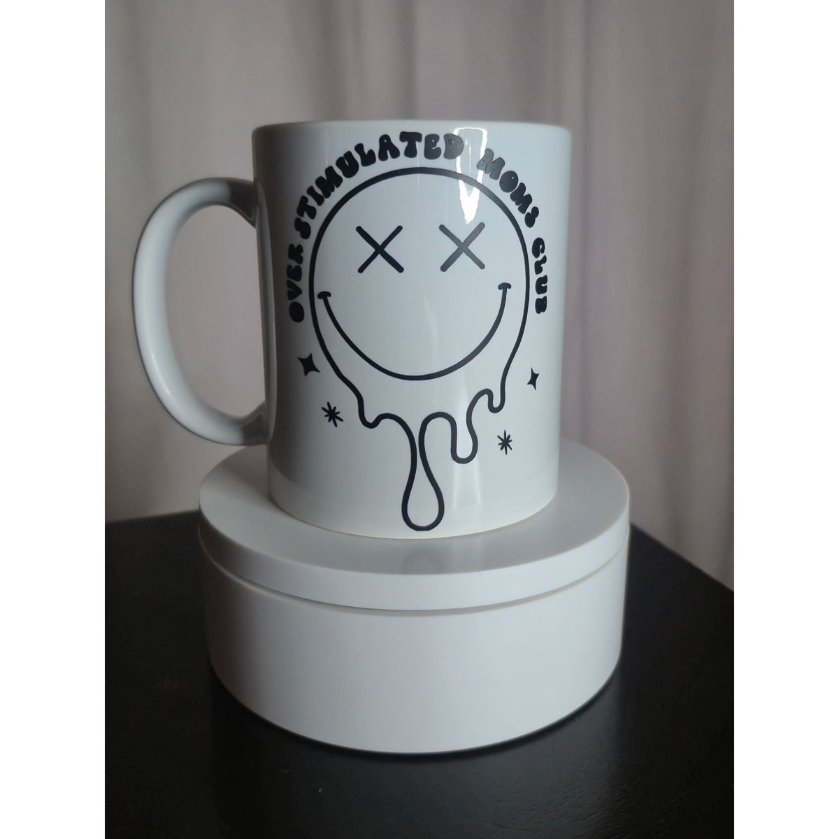 Over Stimulated Moms Club 12oz Ceramic Coffee Mug – Funny Mom Mug Gift
